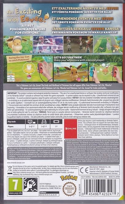 Pokemon Lets Go Eevee - Nintendo Switch Spil (A Grade) (Genbrug)